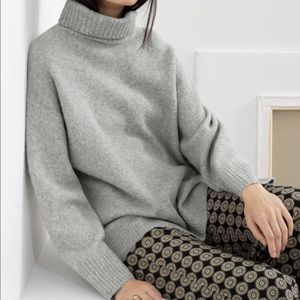 & other stories slouchy oversized turtleneck Grey